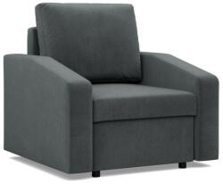 GreenSite Zeus fotel, döntött kartámasz, bársony, hab töltet, szürke