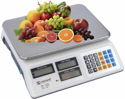  Elektronikus üzletmérleg 40 kg-ig, tára funkcióval, háttérvilágítású képernyővel PRO S40