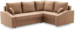 GreenSite Grande Plus sarokkanapé, jobboldali, szövet anyag, barna