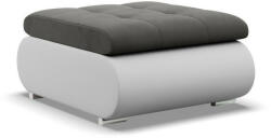 GreenSite Tokio puff, bársony + műbőr, szürke - fehér - pepita