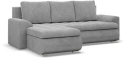 GreenSite Tokio sarokkanapé, 2 ágyneműtartóval, kordbársony, baloldali, szürke - pepita - 258 190 Ft