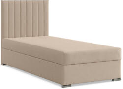 GreenSite Agen egyszemélyes ágy, szövet, ágyneműtartóval, bézs