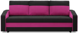 GreenSite Hewlet kanapéágy, szövet anyag, hab töltet, fekete - rózsaszín