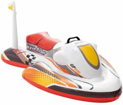  Úszó sziget, Intex, felfújható, vízi motor alakú, fehér, 117 x 77 cm, 1 kapaszkodó fogantyúval (57520) (57520)