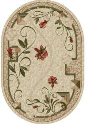 Delta Carpet Covor Oval, 120 x 170 cm, Crem, Lotos Model Floral 587-116 (LOTUS-587-116-O-1217) Covor