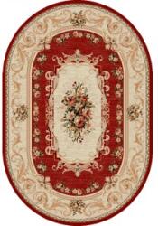 Delta Carpet Covor Oval, 60 x 110 cm, Crem / Rosu, Lotos 523 (LOTUS-535-210-O-0611) Covor