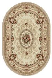 Delta Carpet Covor Oval, 100 x 200 cm, Crem / Bej, Model Floral Lotos (LOTUS-568-100-O-12) Covor