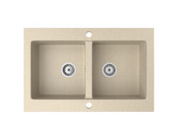 NERO Gránit Mosogató NERO Verso + Szifon Bézs VER755485B0