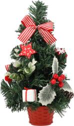 Chomik Brad de Crăciun 30 cm roșu cu crenguțe de ilex *2415 (CH-ANT2415)