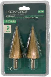 Rock FORCE Burghie conice pentru metal și lemn, 2 bucăți, 4-32mm (FS-52037) Burghiu