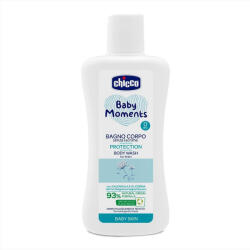 Chicco Baby Moments Protection Testápoló Sampon 200ml - 93% Természetes Összetevőkkel, Gyengéd Tisztítás Érzékeny Bababőrre, Újszülött Kortól - shop - 1 550 Ft