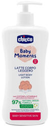 Chicco Baby Moments Sensitive Kímélő Testápoló Tej Adagolóval 500ml - 97% Természetes Összetevőkkel, Gyengéd Hidratálás Érzékeny Bőrre
