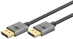 Goobay Cablu Displayport 8K120Hz/4K240Hz 2m brodat Alb/Negru, Goobay G77445 (G77445)