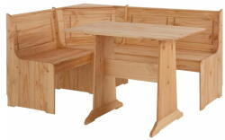 Støraa Samantha sarokpad és étkezőasztal szett tömör borovi fenyőből - Støraa