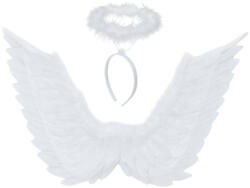 Ruhhy angyalszárny glóriával, 70 x 45 cm (26481)