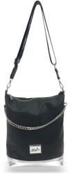 ZELLIA Női Oldaltáska 19060 Fekete-Ezüst (ZLK-19060-10897324)