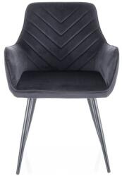 SIGNAL MEBLE Étkezőszék FIG VELVET fekete