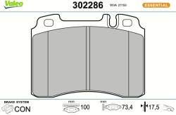 VALEO Sada brzdových platničiek kotúčovej brzdy VALEO 302286 (302286)
