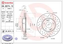 BREMBO Brzdový kotúč BREMBO 09.9574. 1X (09.9574.1X)