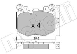 METELLI Sada brzdových platničiek kotúčovej brzdy METELLI 22-1384-0 (22-1384-0)