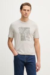 BOSS Orange pamut póló Te_Imprint - szürke XXL