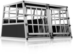 Cadoca Cușcă de transport pentru câini BRUNO, 89x70x51cm, argintiu/negru