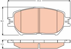TRW Sada brzdových platničiek kotúčovej brzdy TRW GDB3628 (GDB3628)