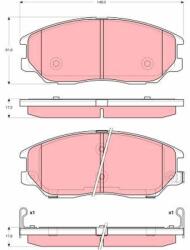 TRW Sada brzdových platničiek kotúčovej brzdy TRW GDB3360 (GDB3360)