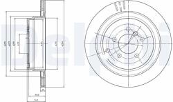 DELPHI Tarcza Ham. Range Rover 02- Tyl (bg4021c)