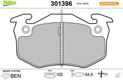 VALEO Sada brzdových platničiek kotúčovej brzdy VALEO 301396 (301396)