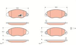 TRW Sada brzdových platničiek kotúčovej brzdy TRW GDB1461 (GDB1461)