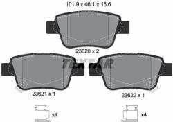 TEXTAR Sada brzdových platničiek kotúčovej brzdy TEXTAR 2362002 (2362002)