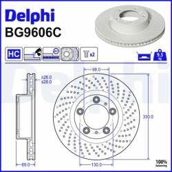 DELPHI Brzdový kotúč DELPHI BG9606C (BG9606C)