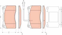 TRW Sada brzdových platničiek kotúčovej brzdy TRW GDB1645 (GDB1645)