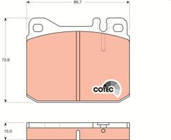 TRW Sada brzdových platničiek kotúčovej brzdy TRW GDB242 (GDB242)