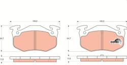 TRW Sada brzdových platničiek kotúčovej brzdy TRW GDB1305 (GDB1305)