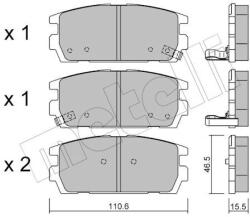 METELLI Sada brzdových platničiek kotúčovej brzdy METELLI 22-0507-0 (22-0507-0)
