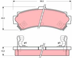 TRW Sada brzdových platničiek kotúčovej brzdy TRW GDB3115 (GDB3115)
