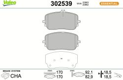 VALEO Sada brzdových platničiek kotúčovej brzdy VALEO 302539 (302539)