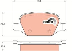 TRW Sada brzdových platničiek kotúčovej brzdy TRW GDB1396 (GDB1396)