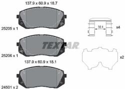 TEXTAR Sada brzdových platničiek kotúčovej brzdy TEXTAR 2520504 (2520504)