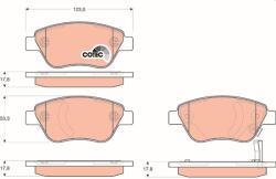 TRW Sada brzdových platničiek kotúčovej brzdy TRW GDB1700 (GDB1700)