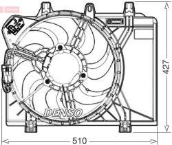 DENSO Ventilátor chladenia motora DENSO DER09312 (DER09312)
