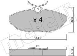 METELLI Sada brzdových platničiek kotúčovej brzdy METELLI 22-1190-0 (22-1190-0)