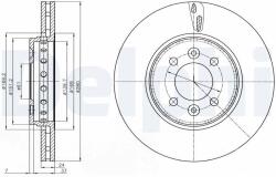 DELPHI Tarcza Ham. Przod Renault (bg4536c)