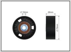 CAFFARO Vratná/vodiaca kladka rebrovaného klinového remeňa CAFFARO 459-60 SC (459-60 SC)