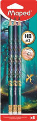 Maped Grafitceruza radírral, HB, háromszögletű, MAPED "Dragon sárkány", 6 db (IMA851829) - tintasziget