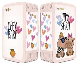  Tolltartó, töltött, 3 emeletes, cipzáras, Gimboo , rózsaszín, kapibara (6768BTS41PL-99) - kellekanyagonline