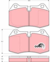 TRW Sada brzdových platničiek kotúčovej brzdy TRW GDB1269 (GDB1269)