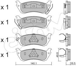 CIFAM Sada brzdových platničiek kotúčovej brzdy CIFAM 822-570-0 (822-570-0)